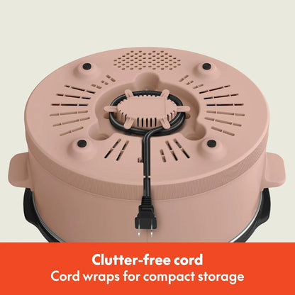 6.0 Qt Programmable Slow Cooker, Ceramic Nonstick Coating, Adjustable Temperature & Cooking Times, Dishwasher Safe Stoneware Pot & Tempered Glass Lid, Tangle Free Cord Wrap, Blossom