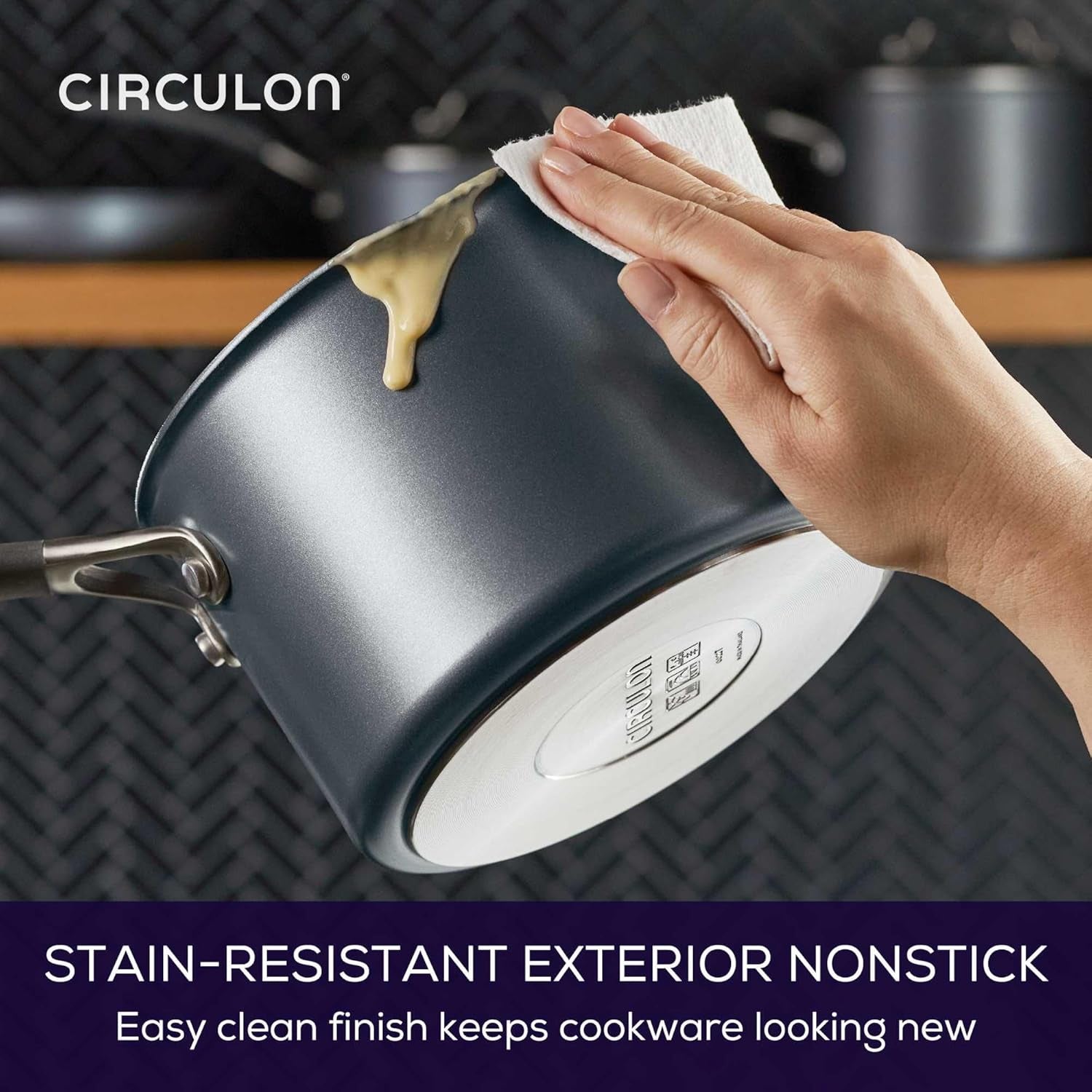 A1 Series with Scratchdefense Nonstick Induction Pots and Pans Cookware Set, Induction Cookware, Kitchen Essentials, 9-Piece, Graphite
