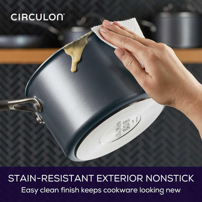 A1 Series with Scratchdefense Nonstick Induction Pots and Pans Cookware Set, Induction Cookware, Kitchen Essentials, 9-Piece, Graphite