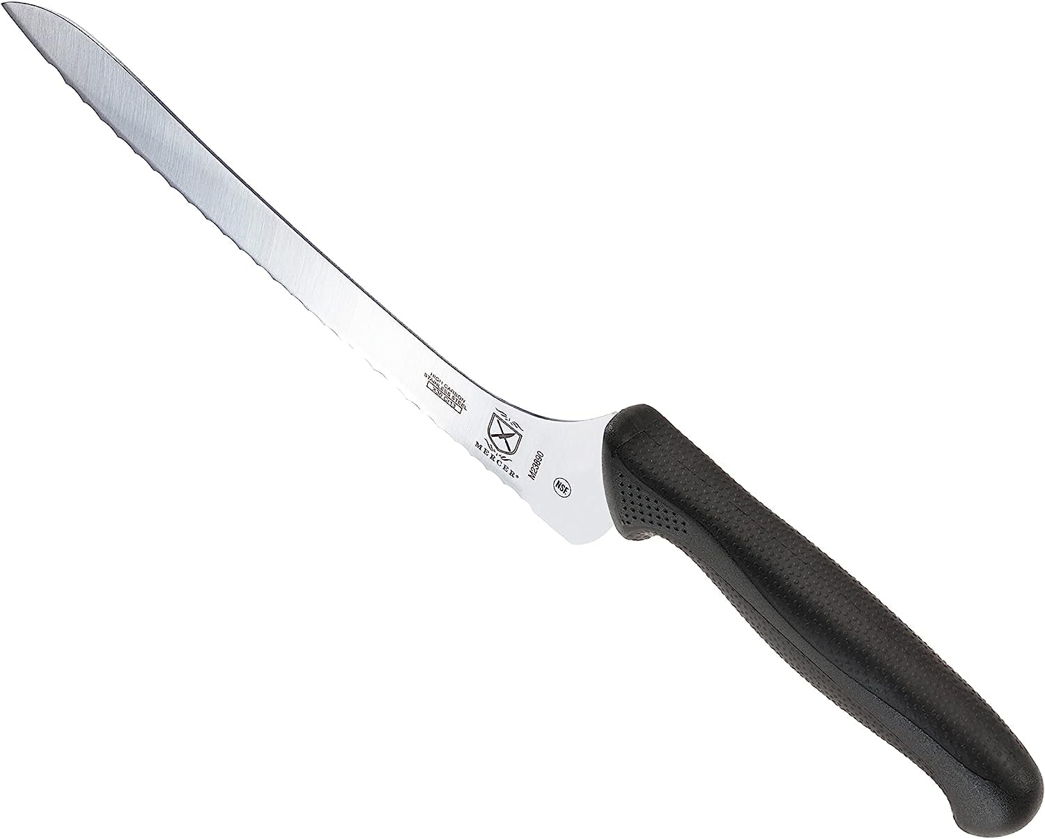 M23890 Millennia Black Handle, 9-Inch Offset Wavy Edge, Bread Knife