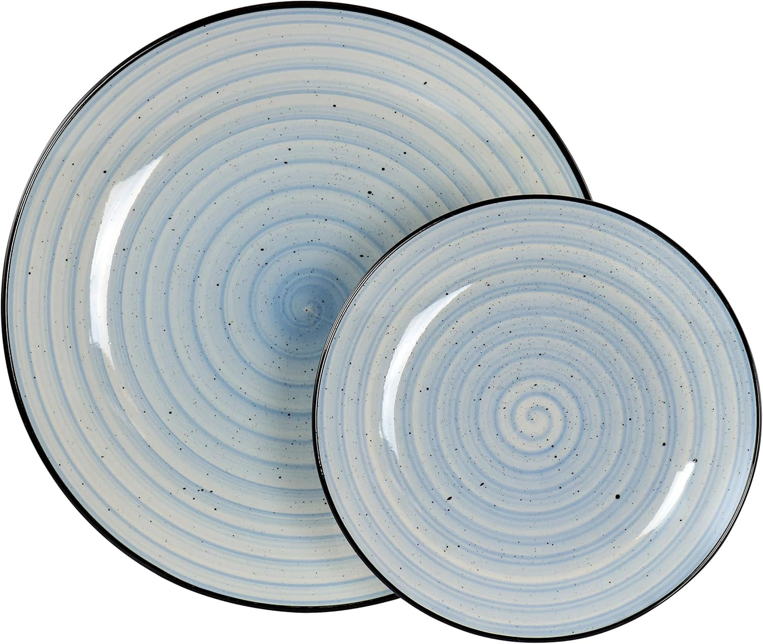 Gia 24 Piece Stoneware Dinnerware Set (Light Blue)