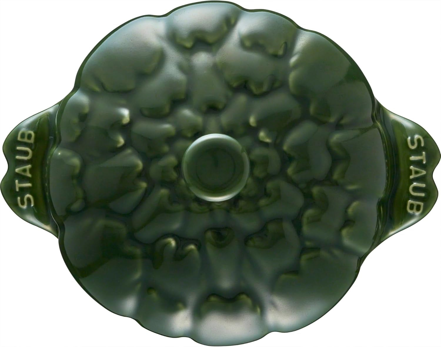 Ceramic Dutch Oven 16-Oz Petite Artichoke Cocotte, Basil