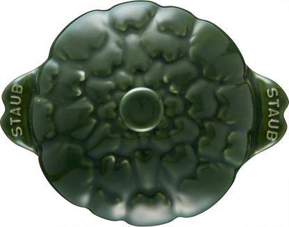 Ceramic Dutch Oven 16-Oz Petite Artichoke Cocotte, Basil