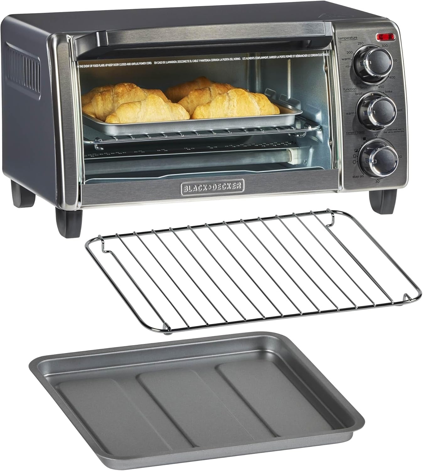 TO1313SBD Toaster Oven, 15.47 Inch, Silver