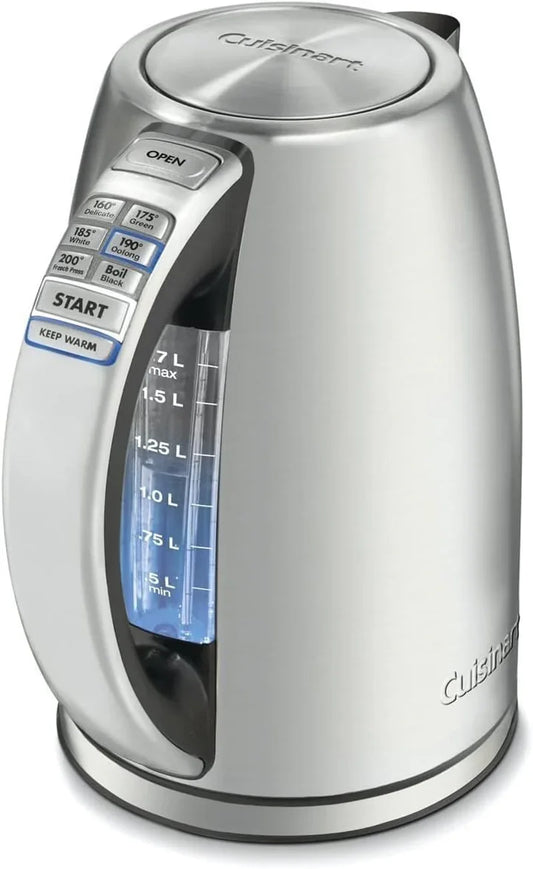 Perfectemp 1.7-Liter Electric Kettle, Cordless Electric Tea Kettle, 1500W for Fast Heat-Up, 6 Preset Temperatures, 30-Minute Keep Warm, Stay Cool Nonslip Handle, CPK-17P1