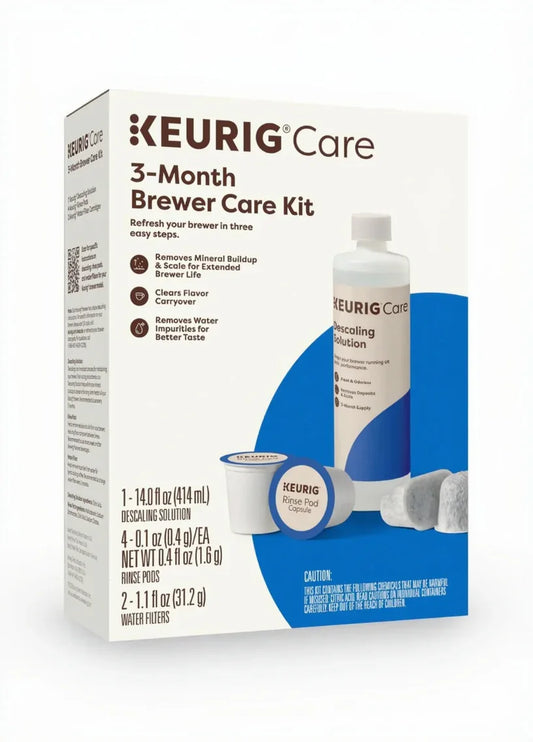 3-Month Brewer Maintenance Kit Includes Descaling Solution, Water Filter Cartridges & Rinse Pods, Compatible Classic/1.0 & 2.0 K-Cup Coffee Makers, 7 Count