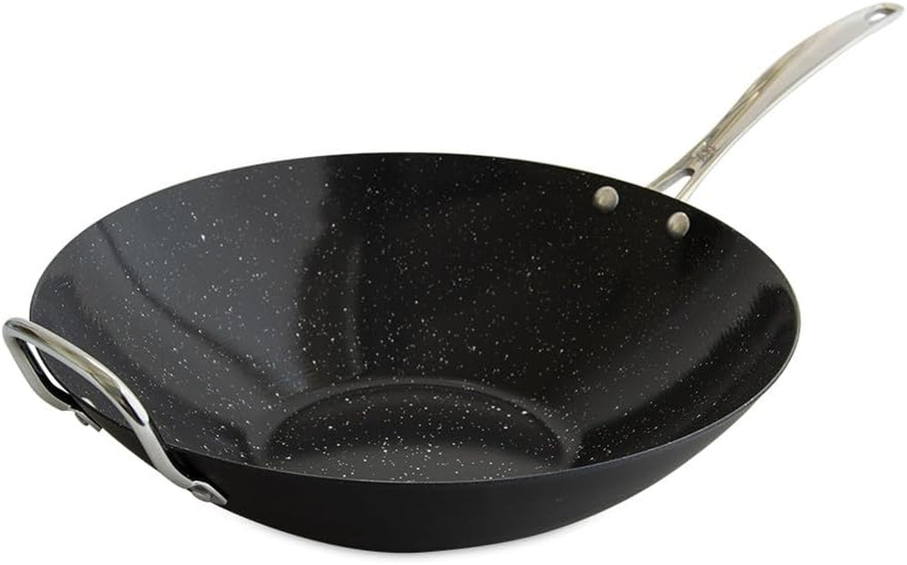 Basalt Aluminized Steel Spun Wok, 14-Inch, Ceramic Coating
