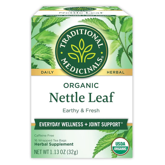 Organic, Nettle Tea - Supports Joint Health & Overall Wellness with Stinging Nettle - Kosher, Non-Gmo, Caffeine-Free, Compostable - 16 Tea Bags