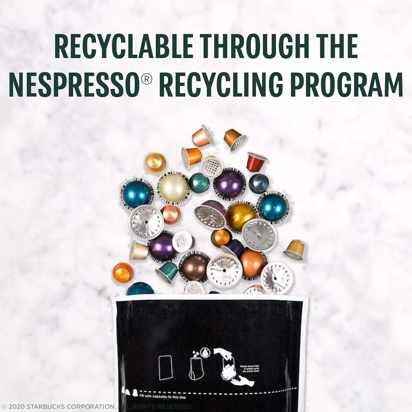 Starbucks by Nespresso Vertuo, Blonde Roast Espresso, 50-Count Espresso Pods, Brews, 1.35 Oz.