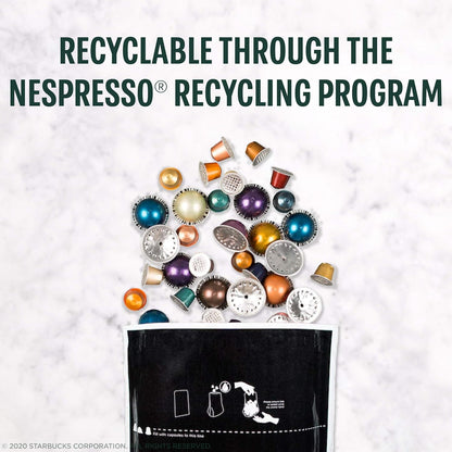 Starbucks by Nespresso Vertuo, Blonde Roast Espresso, 50-Count Espresso Pods, Brews, 1.35 Oz.