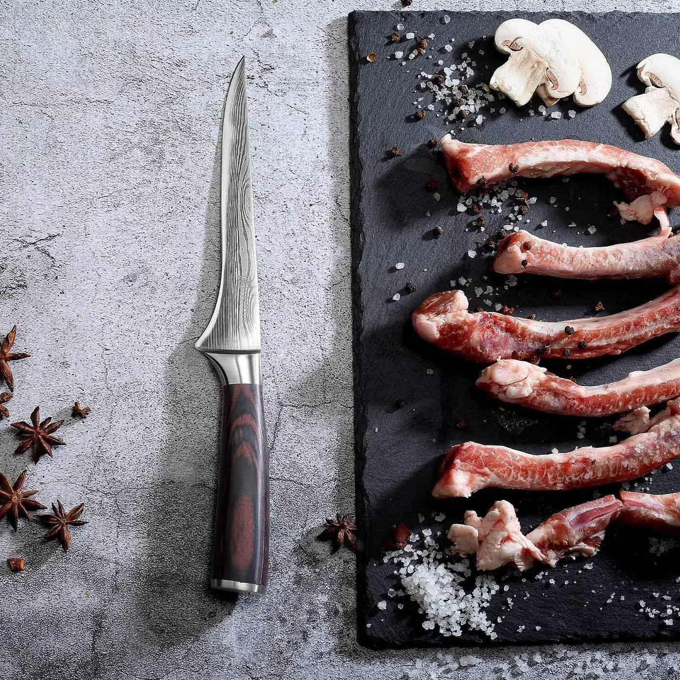 Boning Knife 6 Inch, Super Sharp Fillet Knife, German High Carbon Stainless Steel Deboning Knives, Professional Boning Knives for Meat Poultry Chicken, Pakkawood Handle with Gift Box