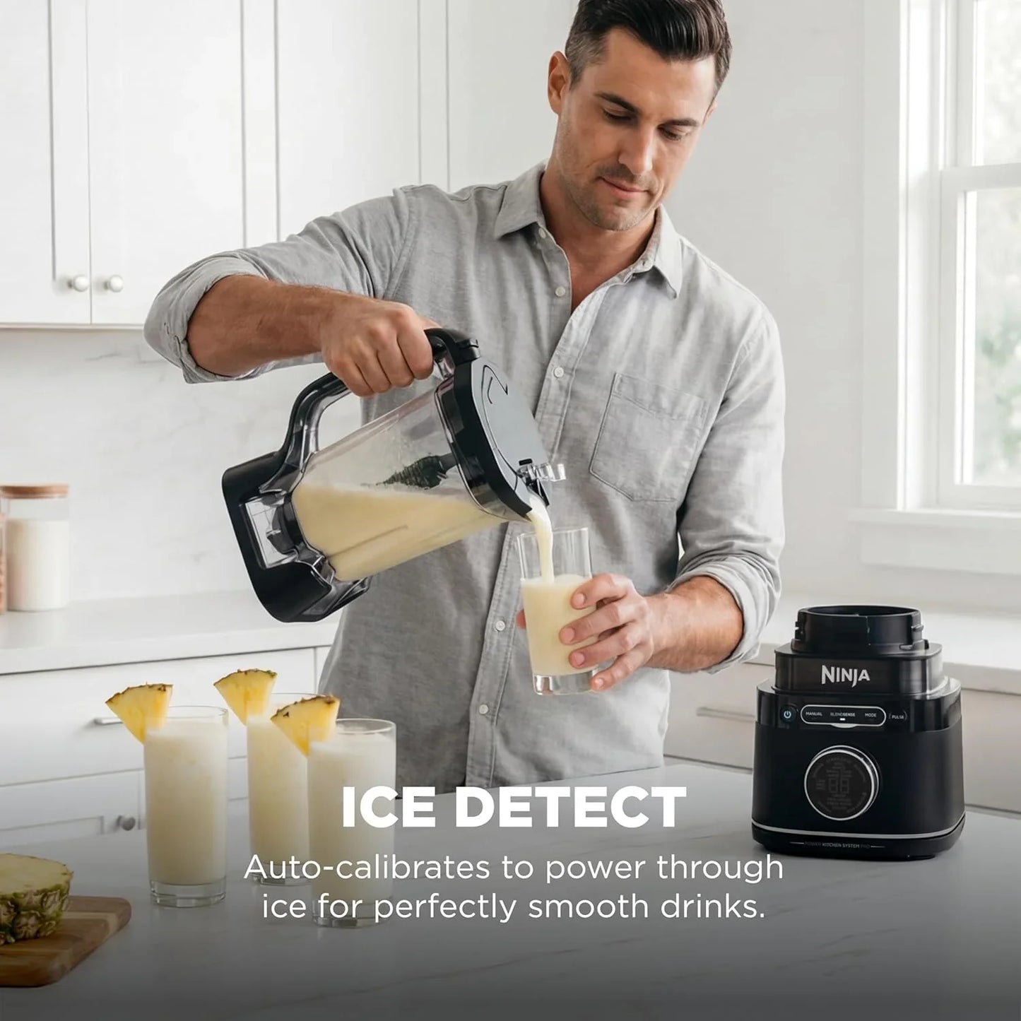Kitchen System | All-In-One Food Processor & Blender | 8-Cup Bowl & (1) 24 Oz. To-Go Cup Blendsense Tech | for Smoothies, Cookie Dough, Salsas, Cole Slaw & More | 1800 Peak Watt | Black | TB401