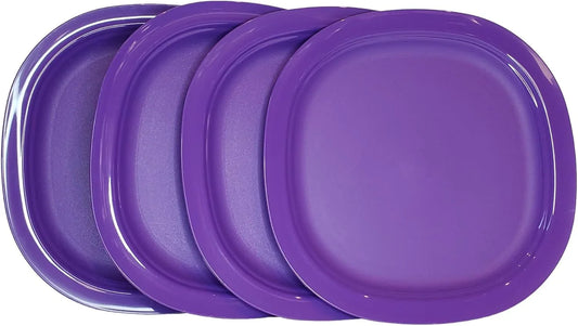 Microwave Reheatable Luncheon Plates 9.5" Set of 4 in Purple