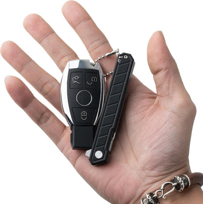 G046 Mecha Mini Slim Folding Scalpel with 5Pcs #24 and 5Pcs #60 G11 Handle with Liner Lock, Utility EDC Pocket Knife with Back Clip（Black）