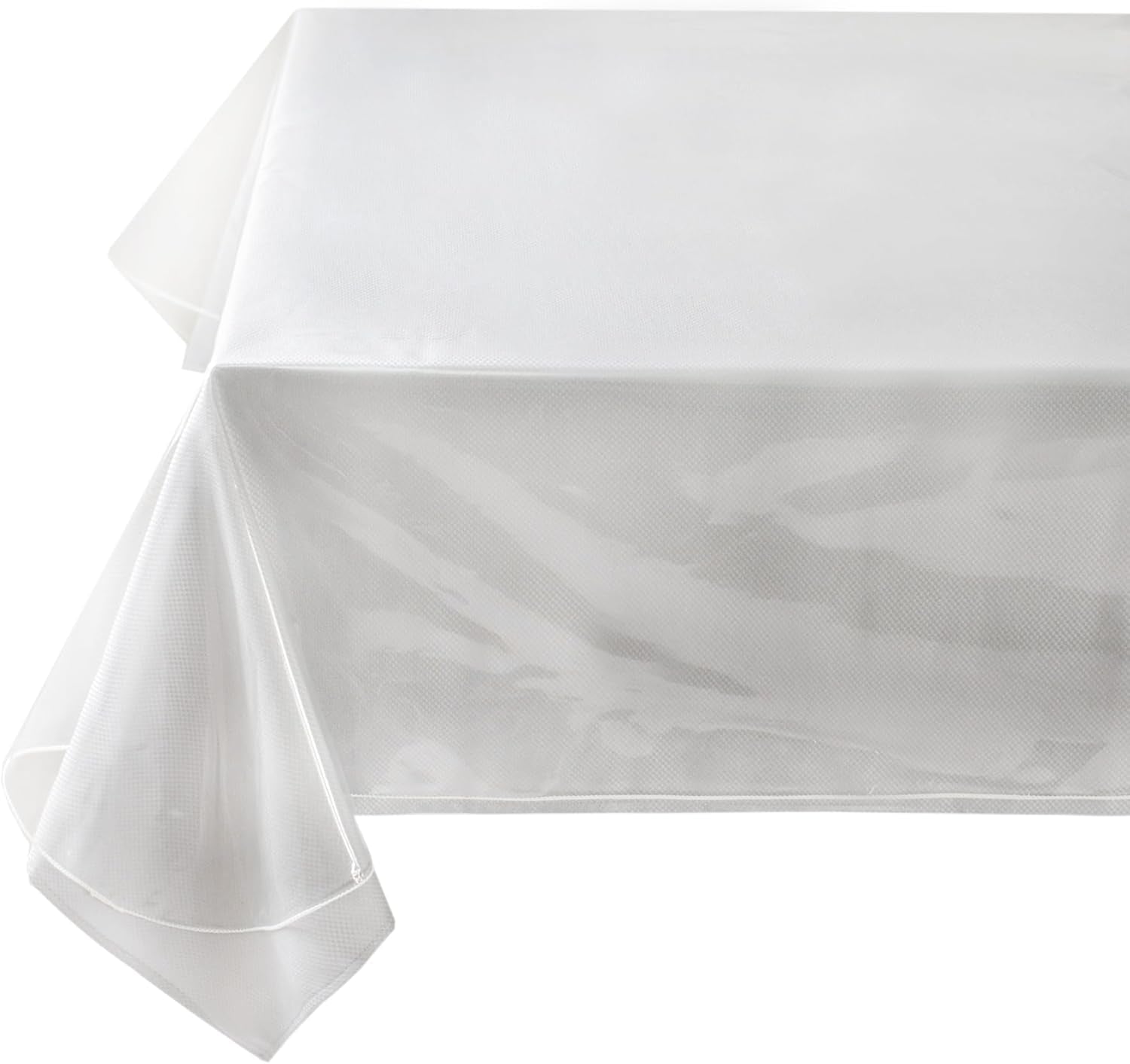 Heavy Duty Crystal Clear Plastic 100% Waterproof Tablecloth Protector, Vinyl PVC Table Cloth, Oil Spill Proof Wipe Clean Table Cover for Dining Tables (60" X 124" Rectangular/Oblong)