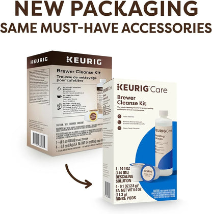 Brewer Cleanse Kit for Brewer Descaling and Maintenanceincludes Descaling Solution & Rinse Pods, Compatible with  Classic/1.0 & 2.0 K-Cup Pod Coffee Makers, 5 Count