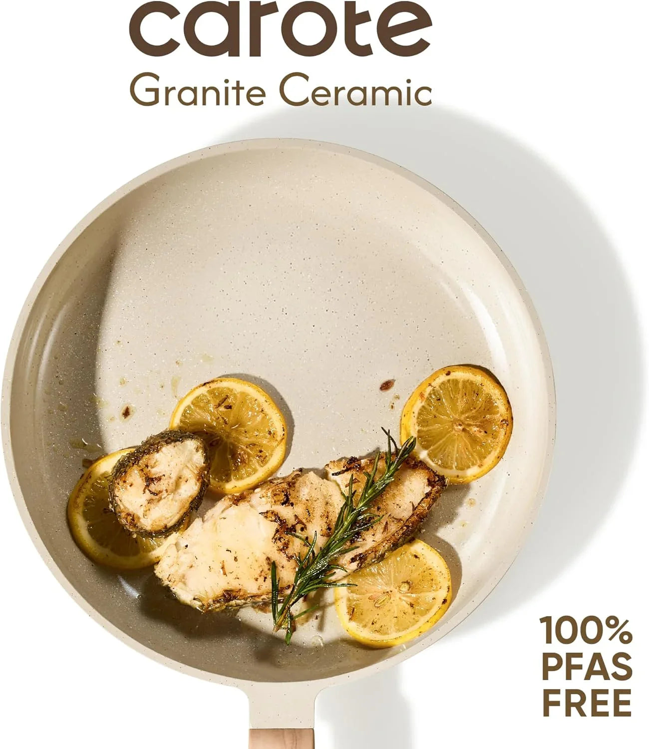 10" Frying Pan Set, Non-Toxic PTFE & PFOA Free Fry Pan & Omelet Pan, Compatible with Induction, Ceramic, Gas Cooktops