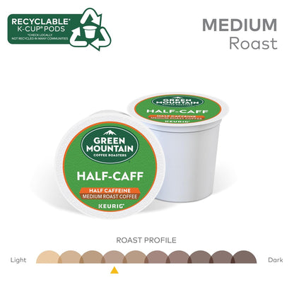 Half Caff Keurig Single-Serve K-Cup Pods, Medium Roast Coffee, 72 Count