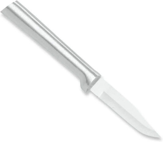 Cutlery Peeling Paring Knife (R102), 2.5" Stainless Steel Blade, Silver Handle, Pack of 2