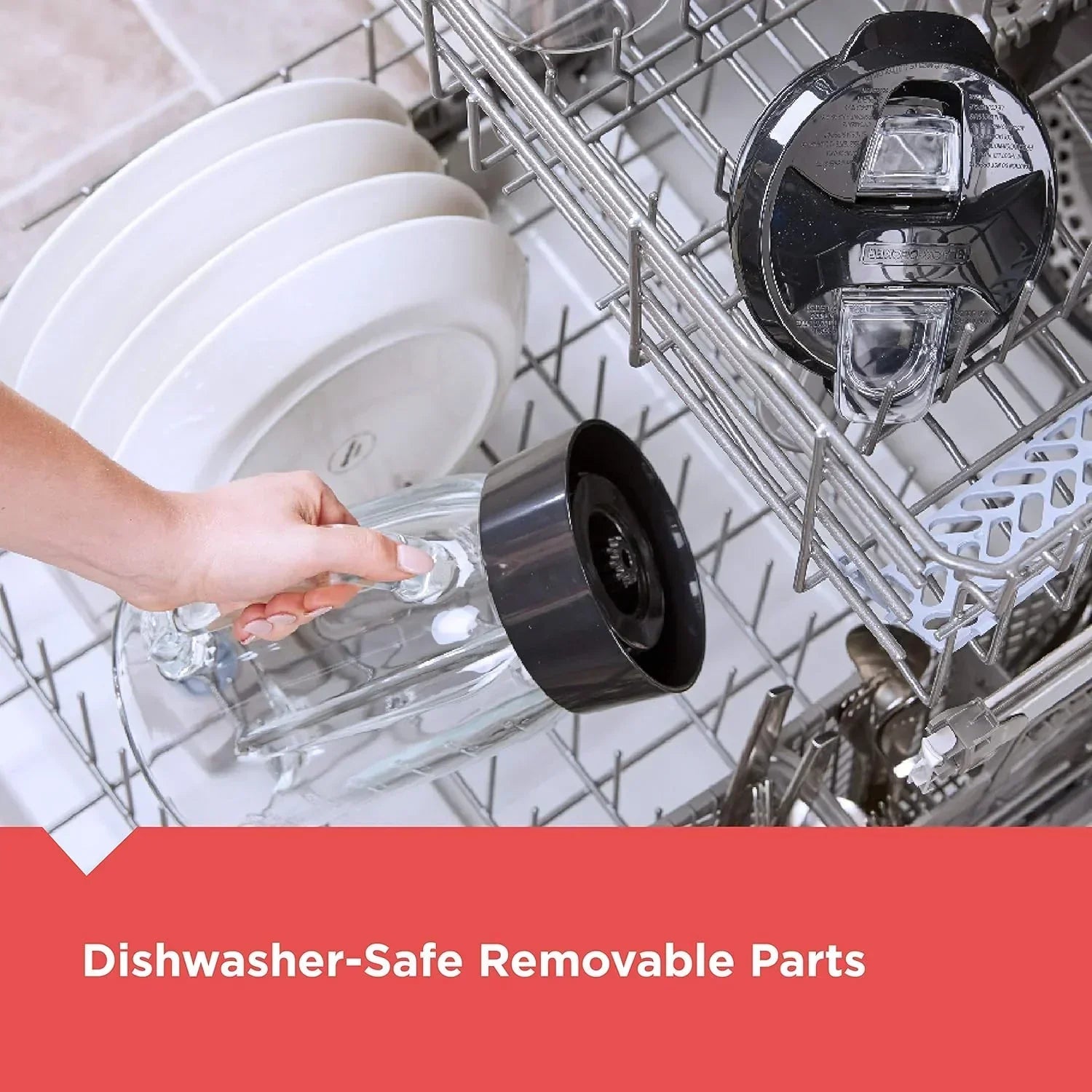 Dishwasher-safe removable parts for easy cleaning and kitchen organization