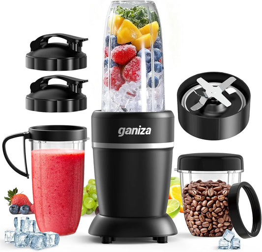 Blender for Smoothies, 14 Pcs Smoothie Blender for Kitchen, Max 1300W Portable Blenders for Shakes Ice Crushing Grinding & More with 2 X 37 Oz, 23 Oz Cups, Perfect for Home & on - the - Go