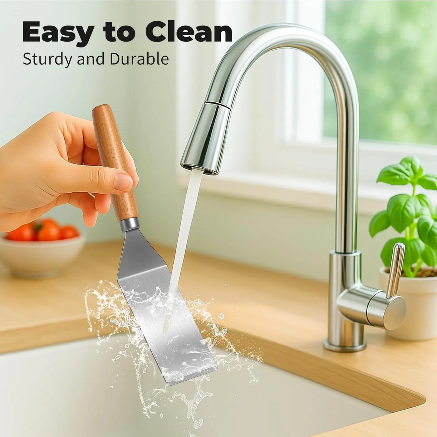 2Pcs Stainless Steel Spatula Set,Mini Serving Spatula for Kitchen Use,Metal Spatula for Cooking with Heat Resistant Handle,Metal Spatulas for Kitchen Use for Pancakes、Lasagna、Brownies、Cake and Cookie