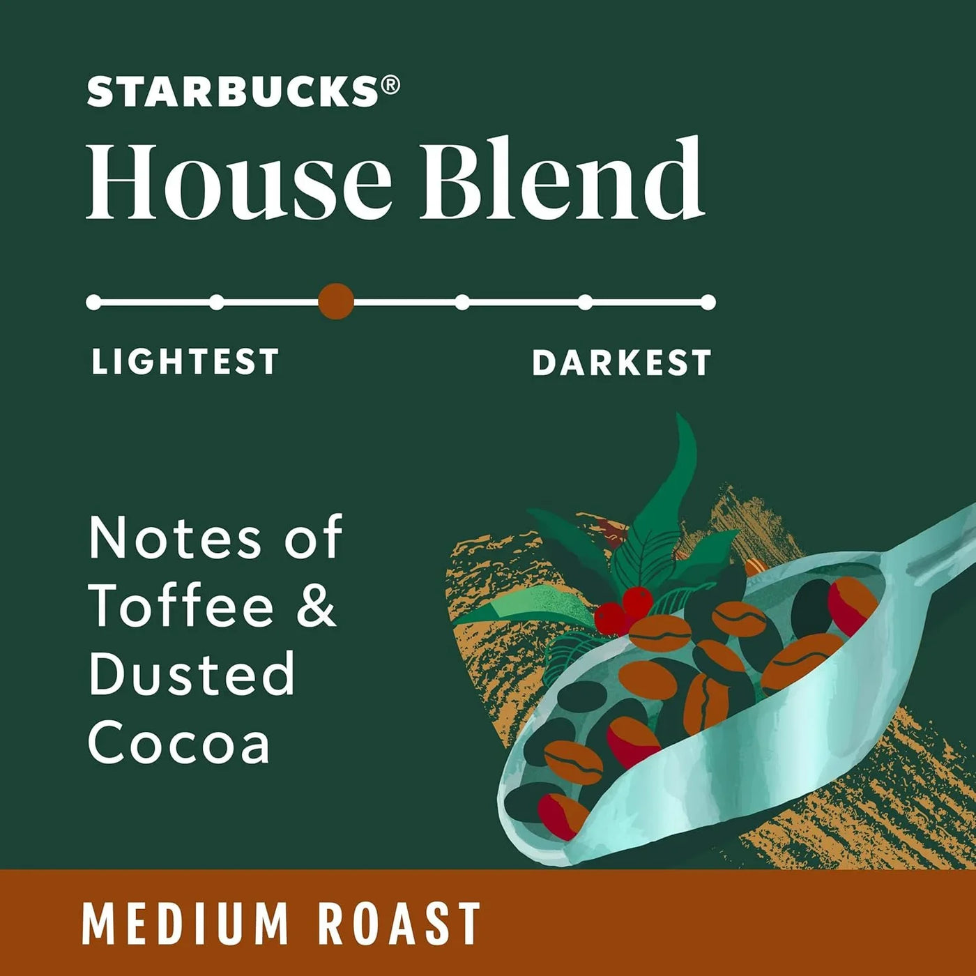 Ground Coffee, Medium Roast Coffee, House Blend, 100% Arabica, 1 Bag (18 Oz)