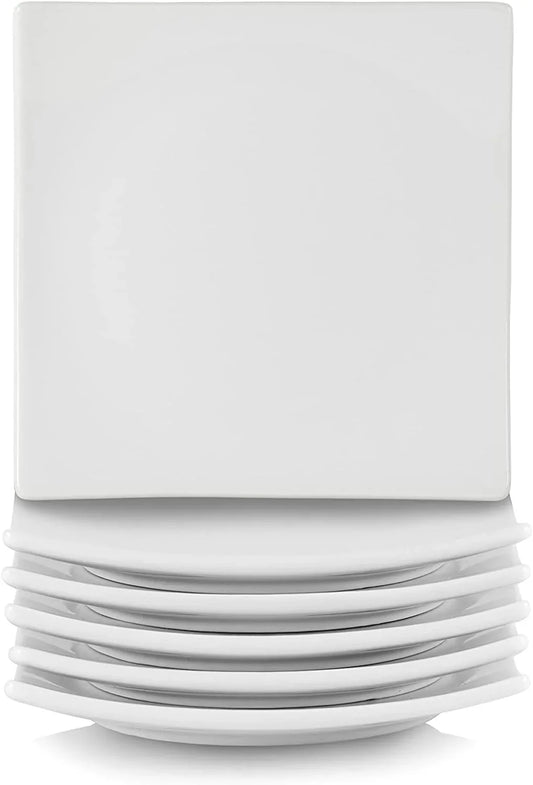 Simply Coupe Square 6" Appetizer Plate, Set of 6