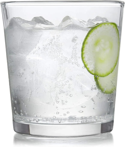 Preston Tumbler and Rocks Glass Cups Set, All Purpose Everyday Drinking Glasses Set of 16, Glassware Drinking Glasses for Birthdays, Dinners