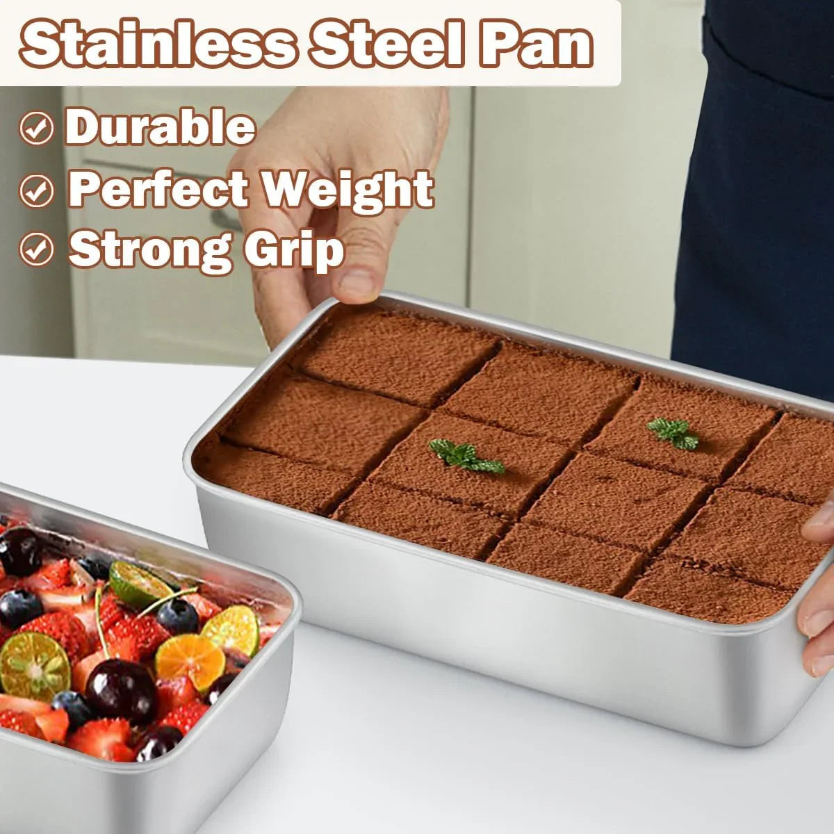 Loaf Pans 9X5 Inch, 8 Pack Bread Pans for Baking, Stainless Steel Baking Pans, Loaf Tins for Homemade Bread Brownies and Pound Cakes, Dishwasher Safe