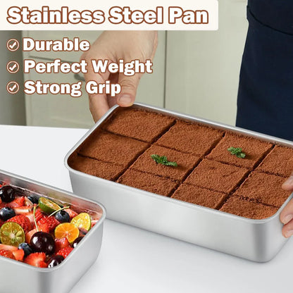 Loaf Pans 9X5 Inch, 8 Pack Bread Pans for Baking, Stainless Steel Baking Pans, Loaf Tins for Homemade Bread Brownies and Pound Cakes, Dishwasher Safe