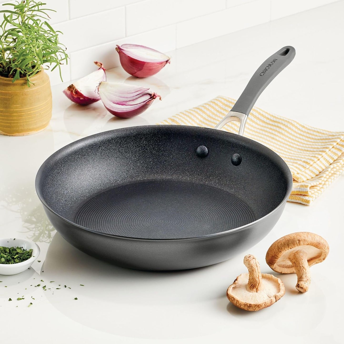 A1 Series with Scratchdefense Technology Nonstick Induction Frying Pan/Skillet, 12 Inch, Graphite
