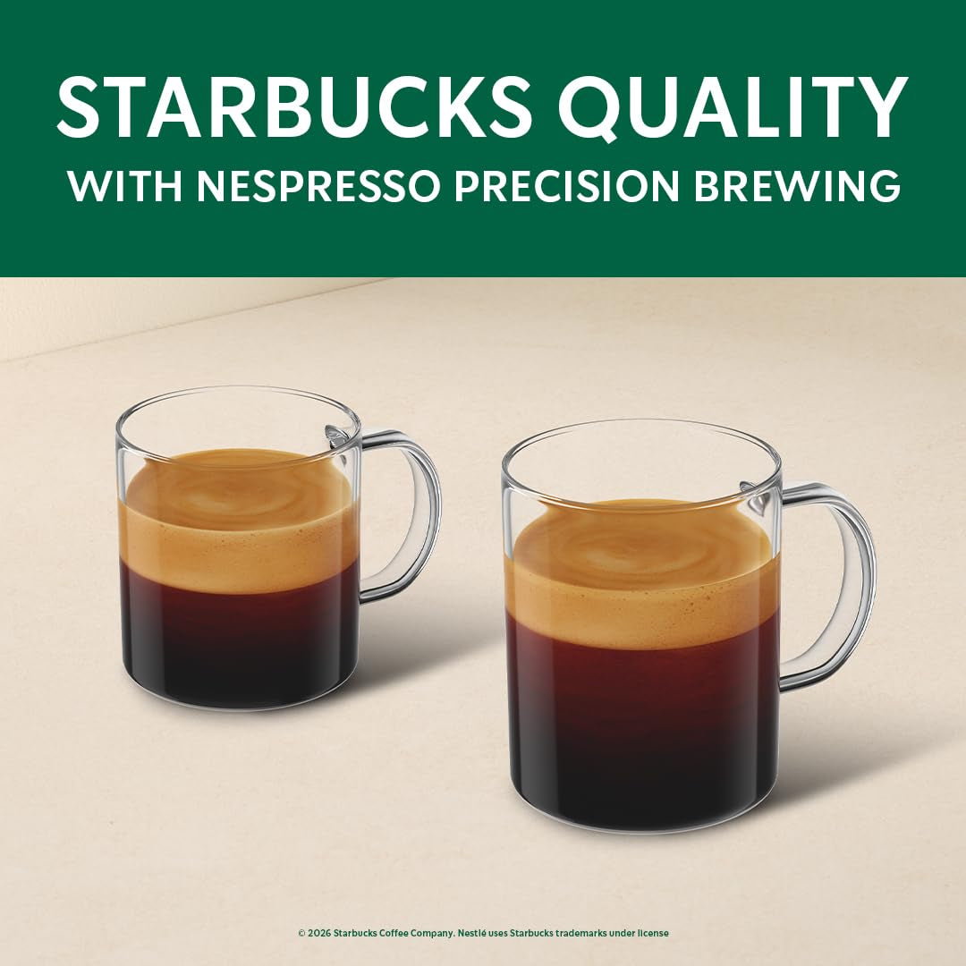 Starbucks by Nespresso Vertuo, Blonde Roast Espresso, 50-Count Espresso Pods, Brews, 1.35 Oz.