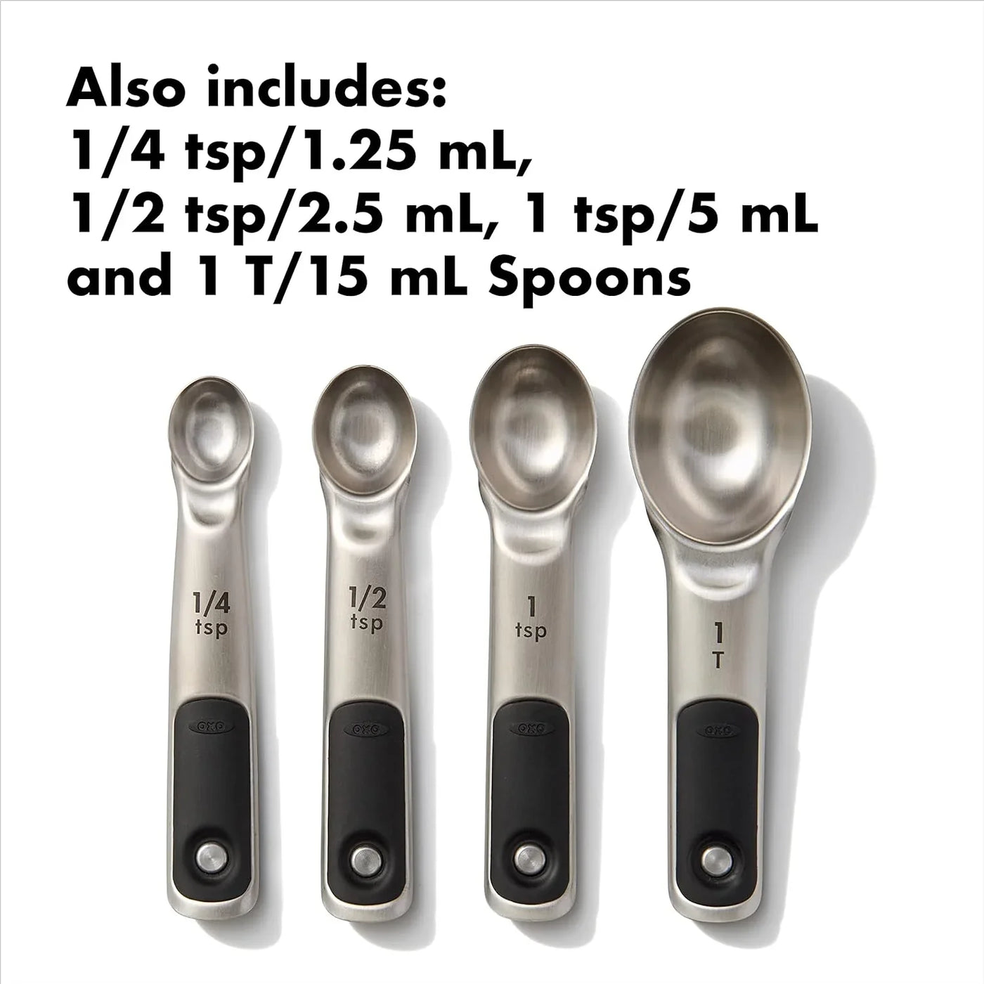 Good Grips 8 Piece Stainless Steel Measuring Cups and Spoons Set