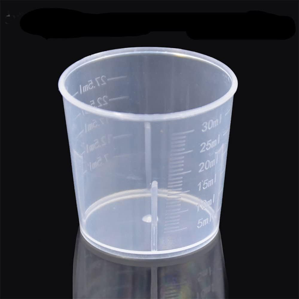 10Pcs 30Ml Plastic Liquid Measuring Cups Transparent Clear Plastic Graduated Kitchen Cooking Medicine Measure Tool