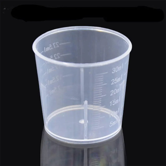 10Pcs 30Ml Plastic Liquid Measuring Cups Transparent Clear Plastic Graduated Kitchen Cooking Medicine Measure Tool