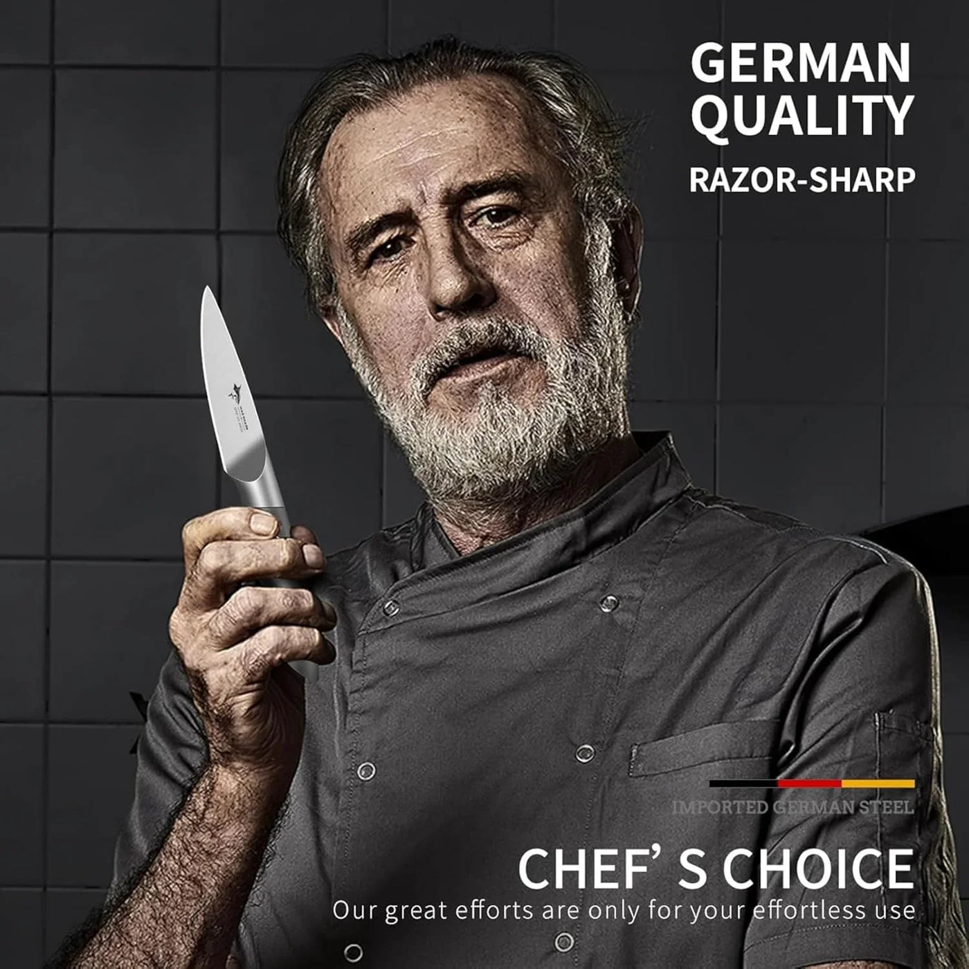 Paring Knife 3.5 Inch Paring Knives, Small Kitchen Knife, Ultra Sharp German Stainless Steel Vegetable Knives, Ergonomic Handle Design, Unique Gift for Men/Women