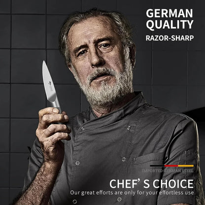 Paring Knife 3.5 Inch Paring Knives, Small Kitchen Knife, Ultra Sharp German Stainless Steel Vegetable Knives, Ergonomic Handle Design, Unique Gift for Men/Women