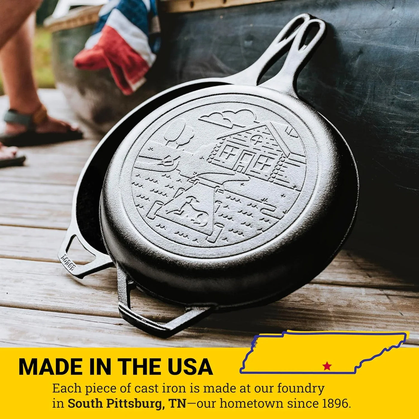 Cast Iron Wanderlust Series, Cabin Combo Cooker, 3.2 Quart
