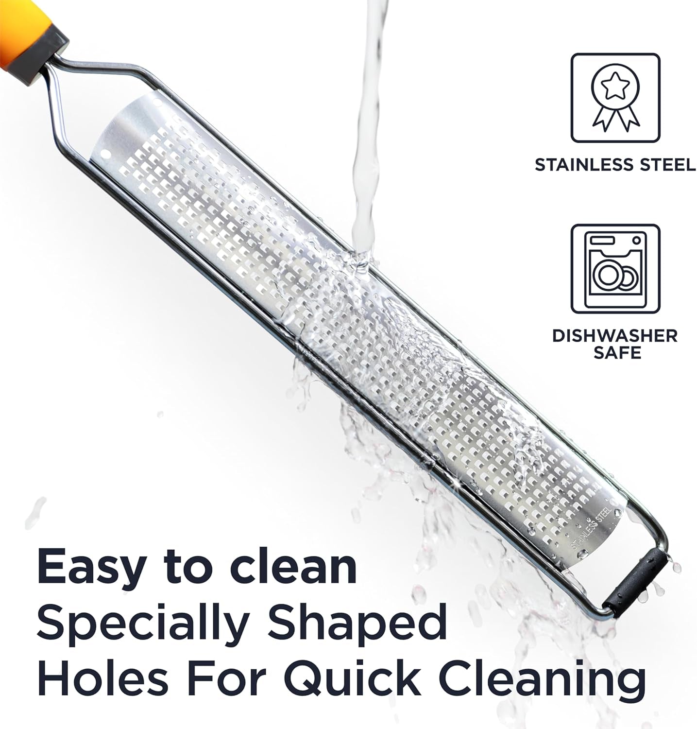 PRO Lemon Zester & Heavy Duty Cheese Grater & Vegetable Grater - Parmesan Cheese Lemon, Garlic, Nutmeg, Chocolate, Fruits, Vegetables, Ginger Grater - Cheese Shredder & Stainless Steel Grater