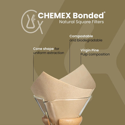 Bonded Filter - Natural Square - 100 Ct - Exclusive Packaging
