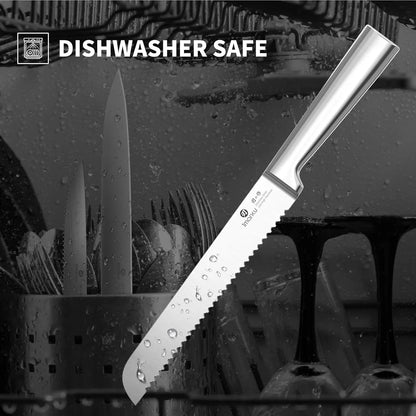 Knife Set - Kitchen Knife Set 15 Pieces Japanese Stainless Steel Knife Block Set with Sharpener - Dishwasher Safe Kitchen'S Knives - Ultra Sharp Chef Knife Set for Kitchen