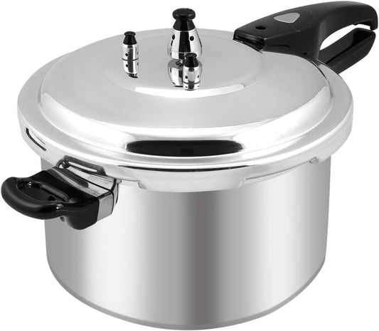 8QT Pressure Canner Release Valve Aluminum Canning Pot Cooker Pot Stove Top Instant Fast Cooking Pot Stewing Locking System (8 Quarts) Canning and Stewing