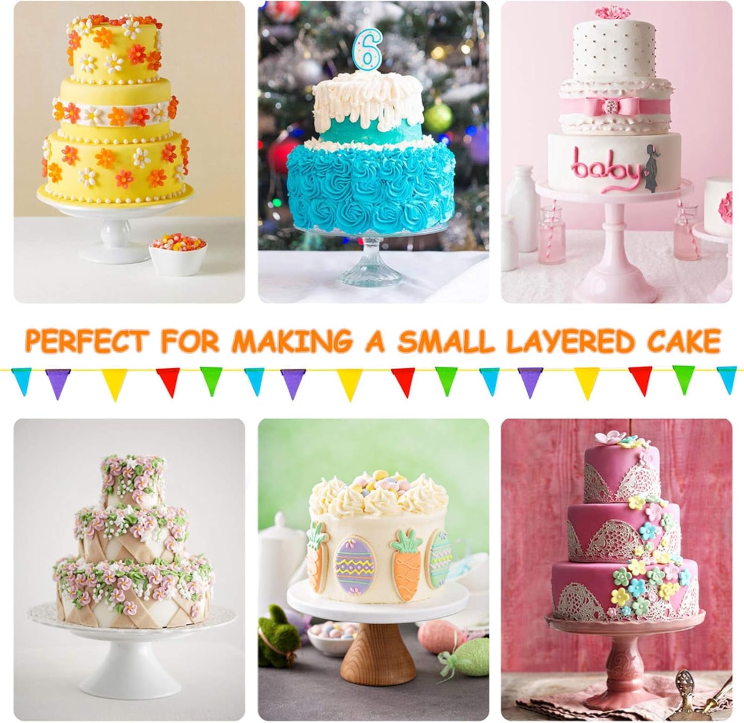Cake Pan Set of 3 (4 Inch/6 Inch/8 Inch), Stainless Steel Small round Layer Cake Baking Pans, Perfect for Tier Smash Cake, Non-Toxic & Healthy, Mirror Finish & Dishwasher Safe