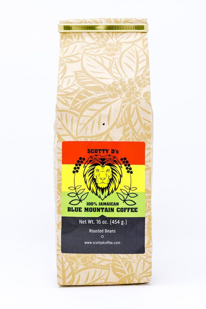 100% Blue Mountain Coffee-16 Oz. (Medium Roast)(Whole Bean)
