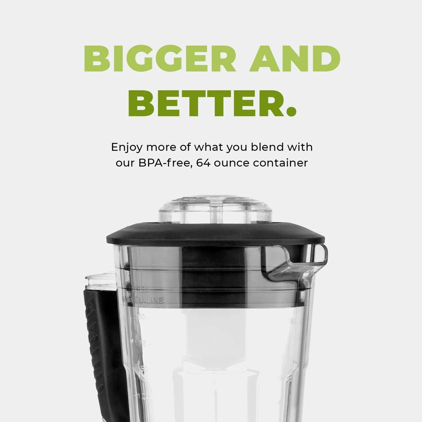 Commercial Blender with 5-Year Full Warranty - 1800W, 3HP, 64Oz High-Performance Professional Countertop Blender with Stainless Steel Blades