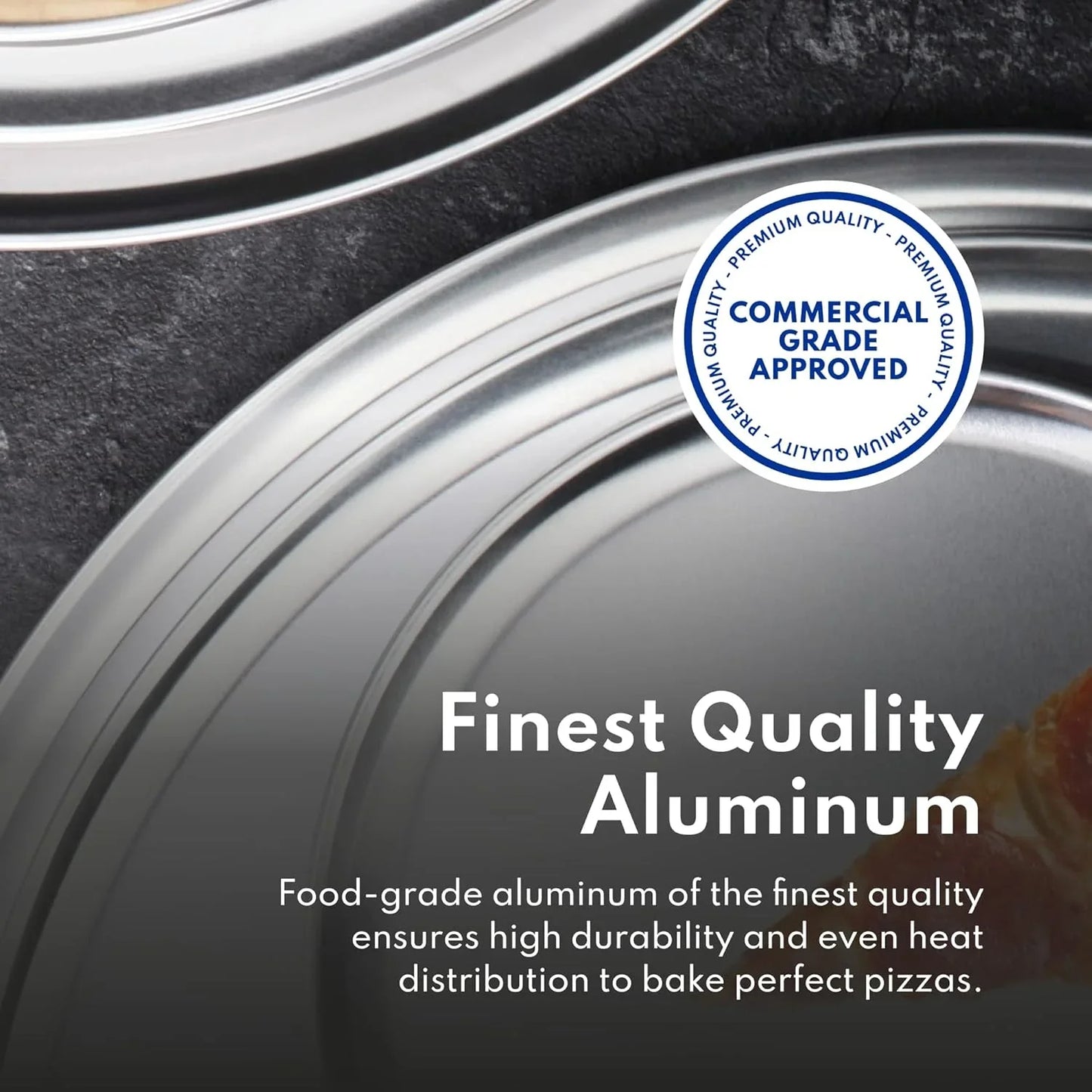 536594 Restaurant-Grade Aluminum Pizza Pan, Baking Tray, Coupe Style, 18-Inch