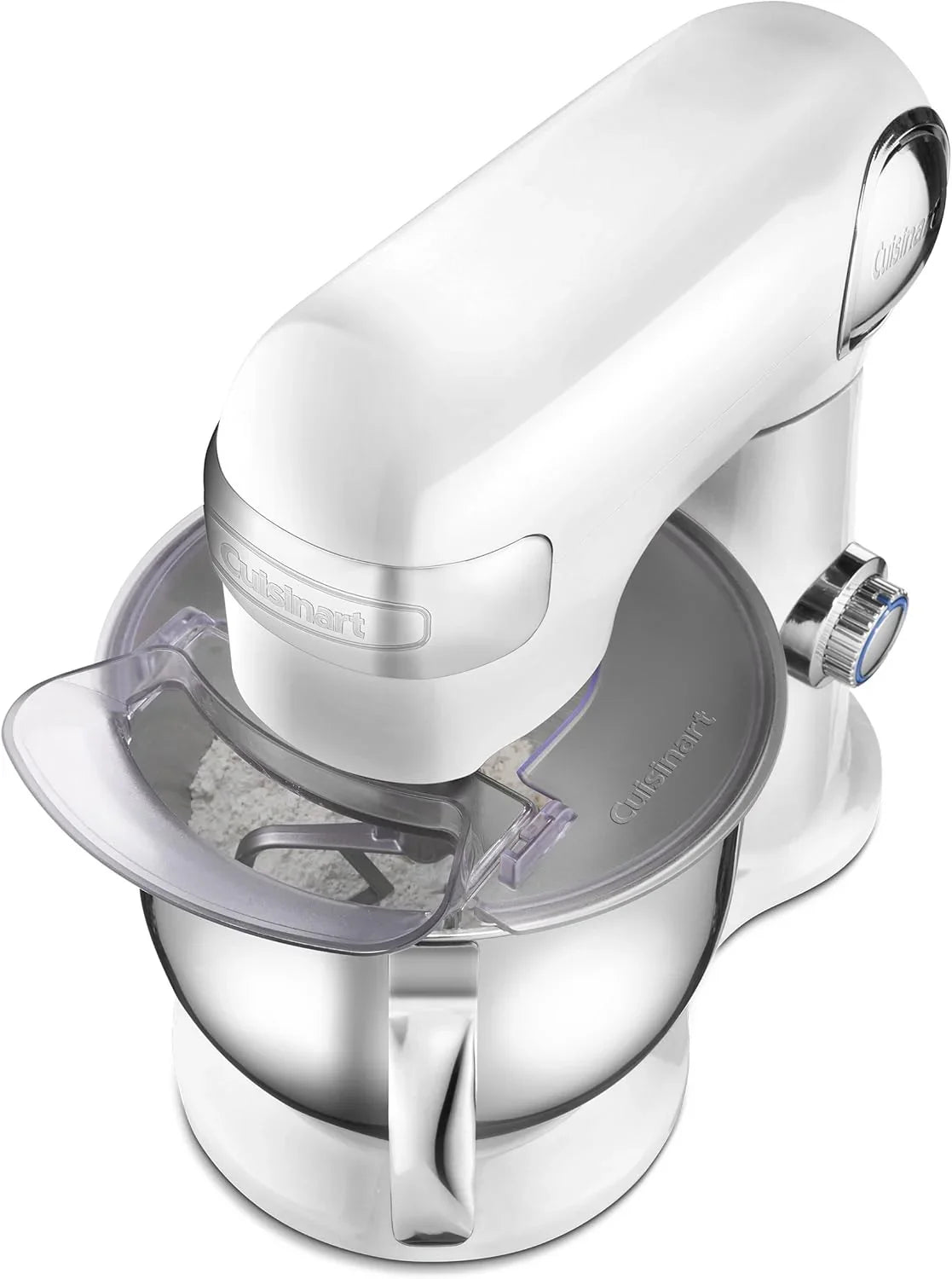 Stand Mixer, 12 Speed, 5.5 Quart Stainless Steel Bowl, Chef’S Whisk, Mixing Paddle, Dough Hook, Splash Guard W/ Pour Spout, White Linen, SM-50NAS, Manual