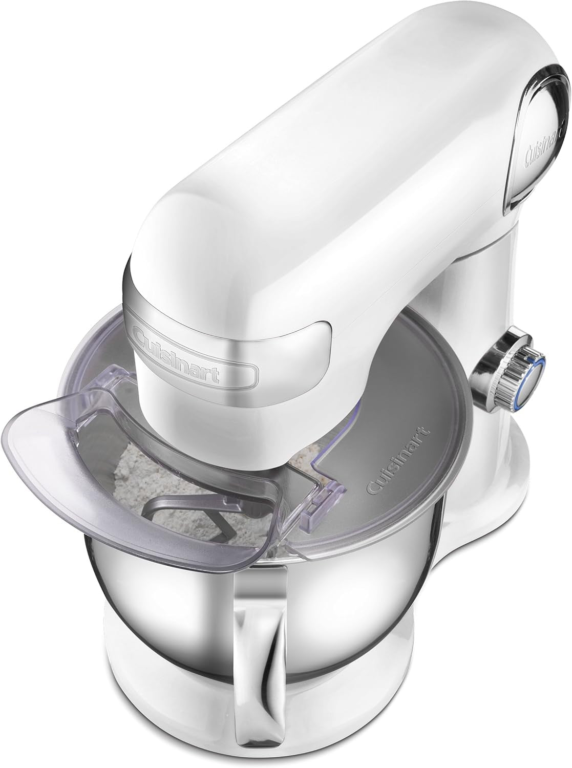 Stand Mixer, 12 Speed, 5.5 Quart Stainless Steel Bowl, Chef’S Whisk, Mixing Paddle, Dough Hook, Splash Guard W/ Pour Spout, White Linen, SM-50NAS, Manual