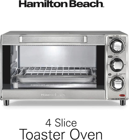 Countertop Toaster Oven & Pizza Maker Large 4-Slice Capacity, Stainless Steel (31401)